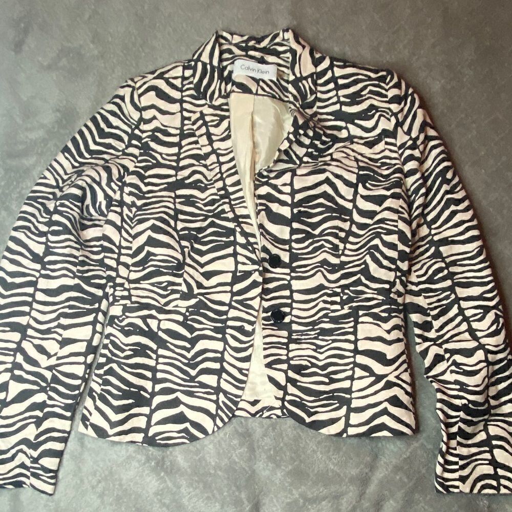 Calvin Klein Zebra Print Jacket